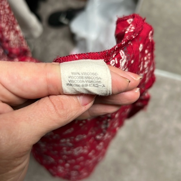 Free People - Red Floral Print Maxi Dress - Picture 4 of 4